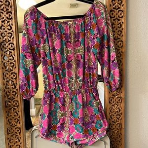 Show me your mumu  colorful quarter sleeve romper